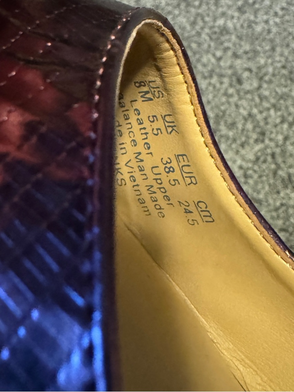 Naturalizer Pointed Slingback Low Block Heel Pumps in Deep Plum - Picture 4 of 4